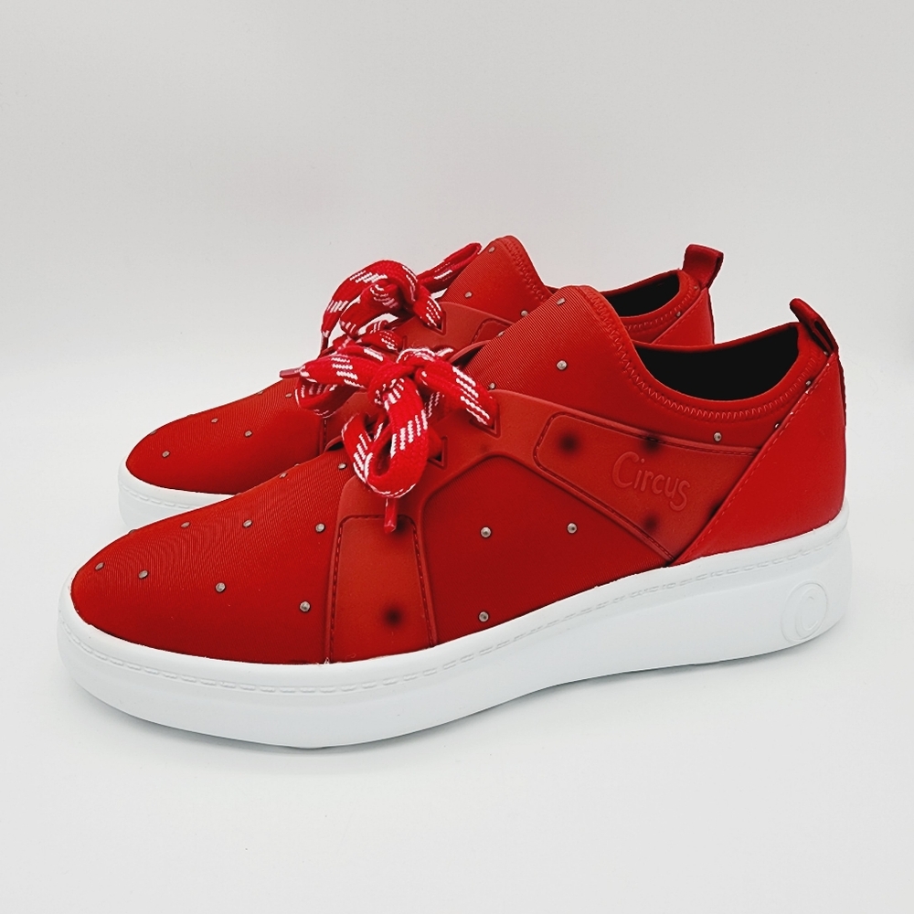 Circus by Sam Edelman Lakyn Sneakers Red Neoprene Size 8.5 NEW